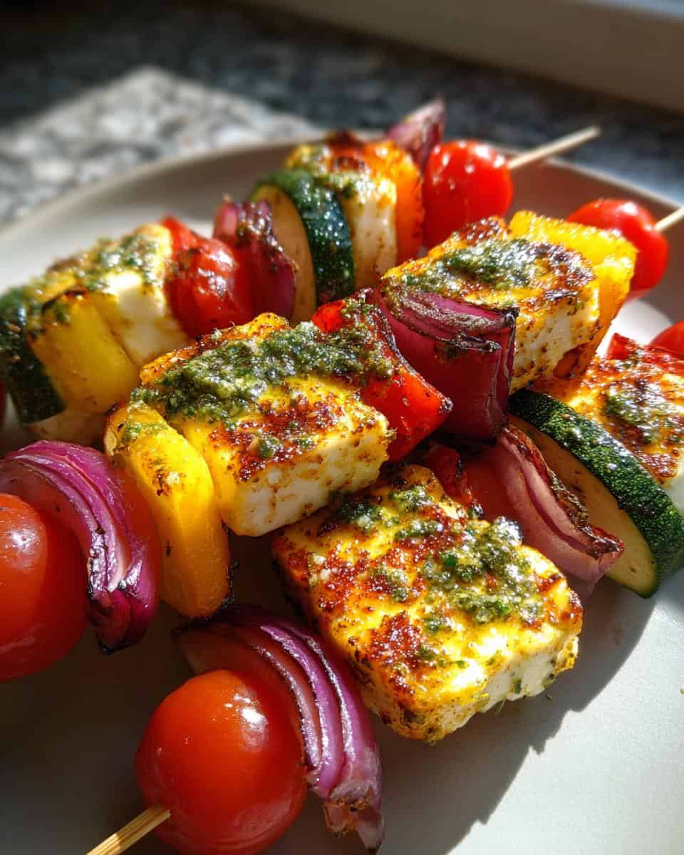 Halloumi Gemüse Skewers mit Chimichurri - detail 1