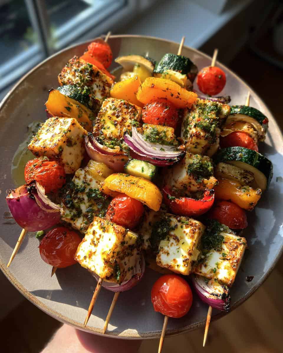 Halloumi Gemüse Skewers mit Chimichurri - detail 2