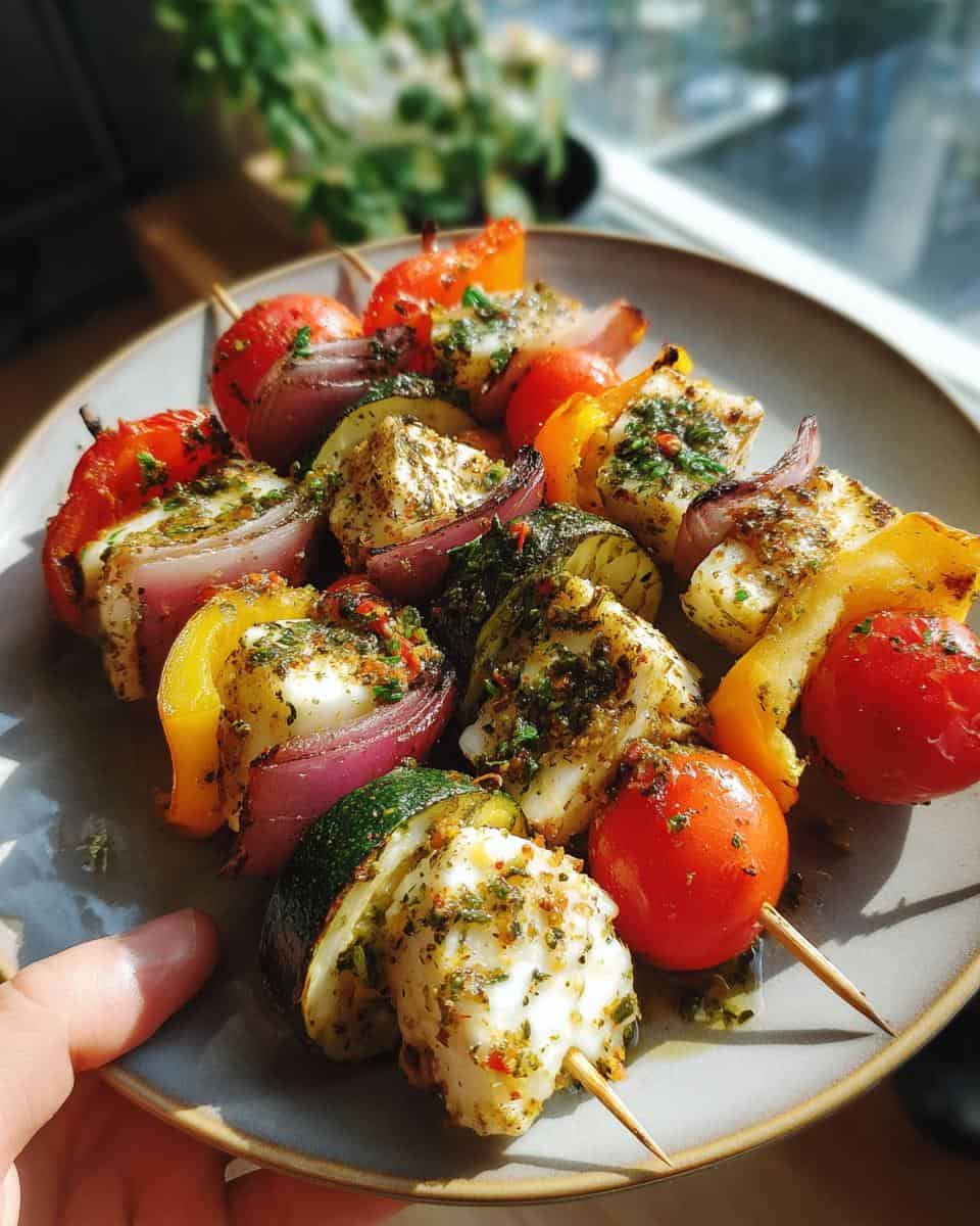 Halloumi Gemüse Skewers mit Chimichurri - detail 3