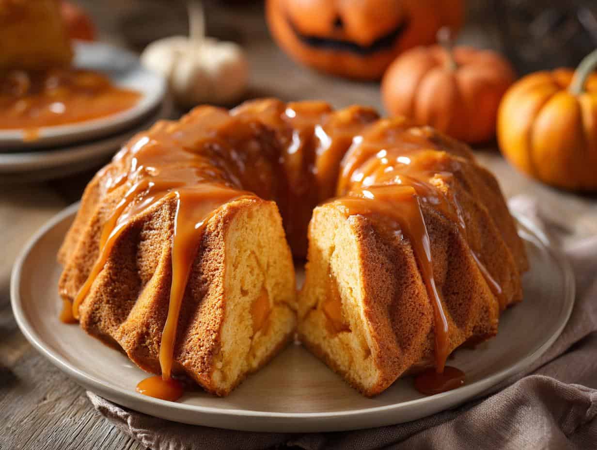 Saftiger Halloween-Gugelhopf mit Apfelmus: Sünde Wert