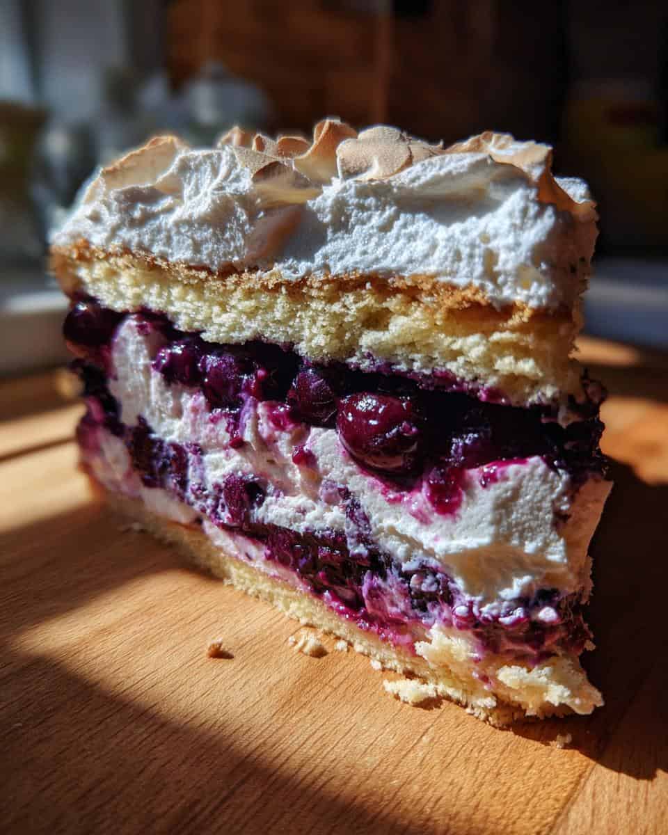 Heidelbeer Blechkuchen mit Baiser - detail 1