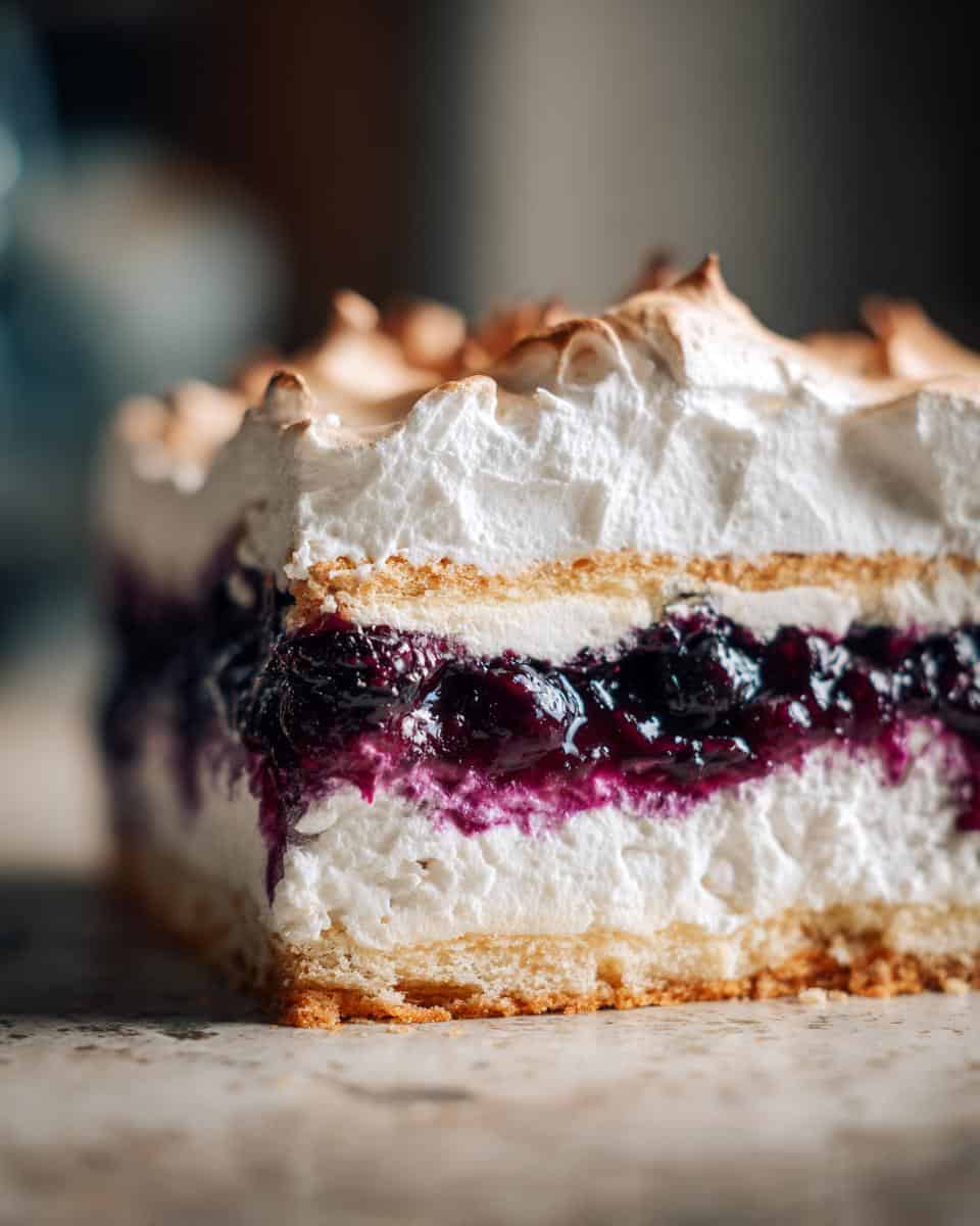 Heidelbeer Blechkuchen mit Baiser - detail 3
