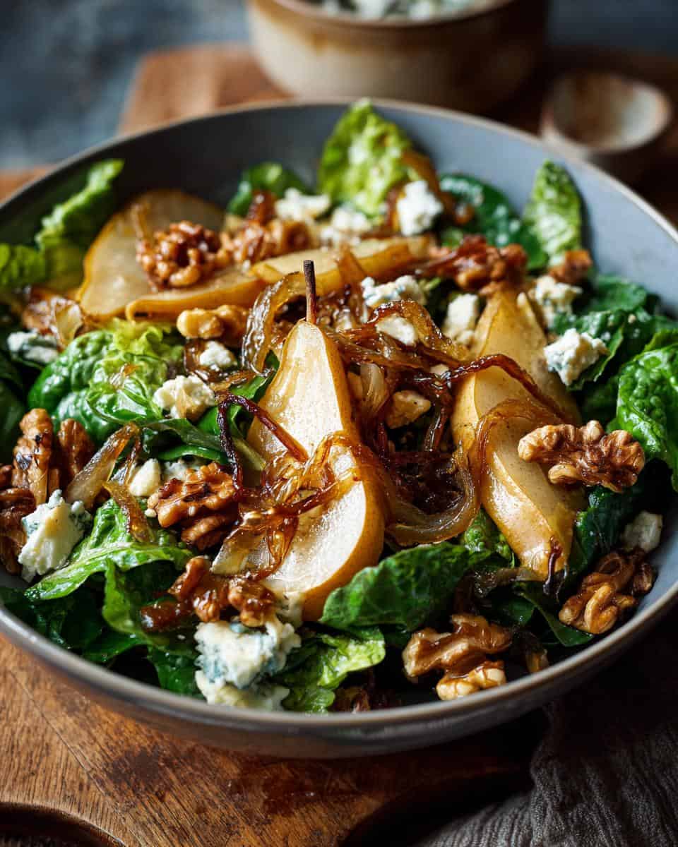 Herbstsalat mit karamellisierten Birnen - detail 1