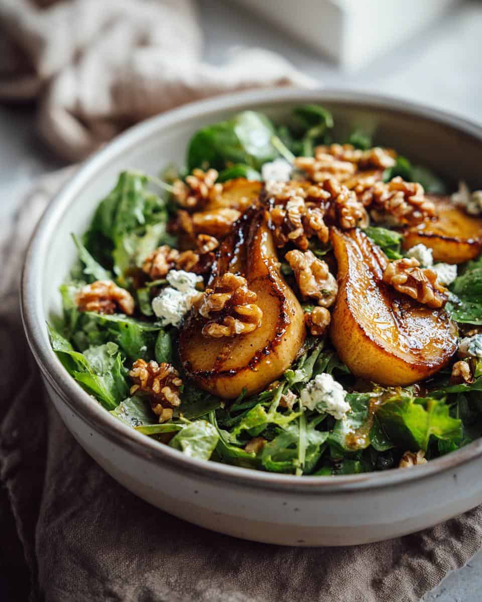 Herbstsalat mit karamellisierten Birnen - detail 2