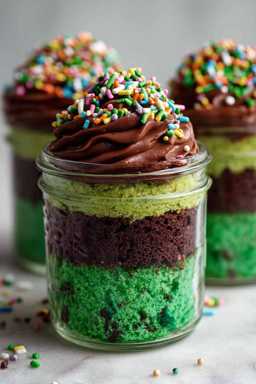 Schrecklich leckere 4 Hexenbrau Cake Jars für Halloween