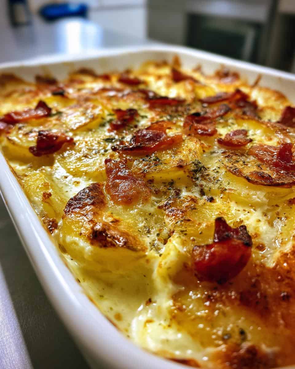 Kartoffelauflauf mit Carbonara Sauce - detail 2