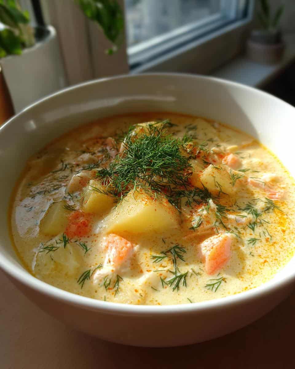 Köstliche Rahm-Fischsuppe mit Kartoffeln - detail 3