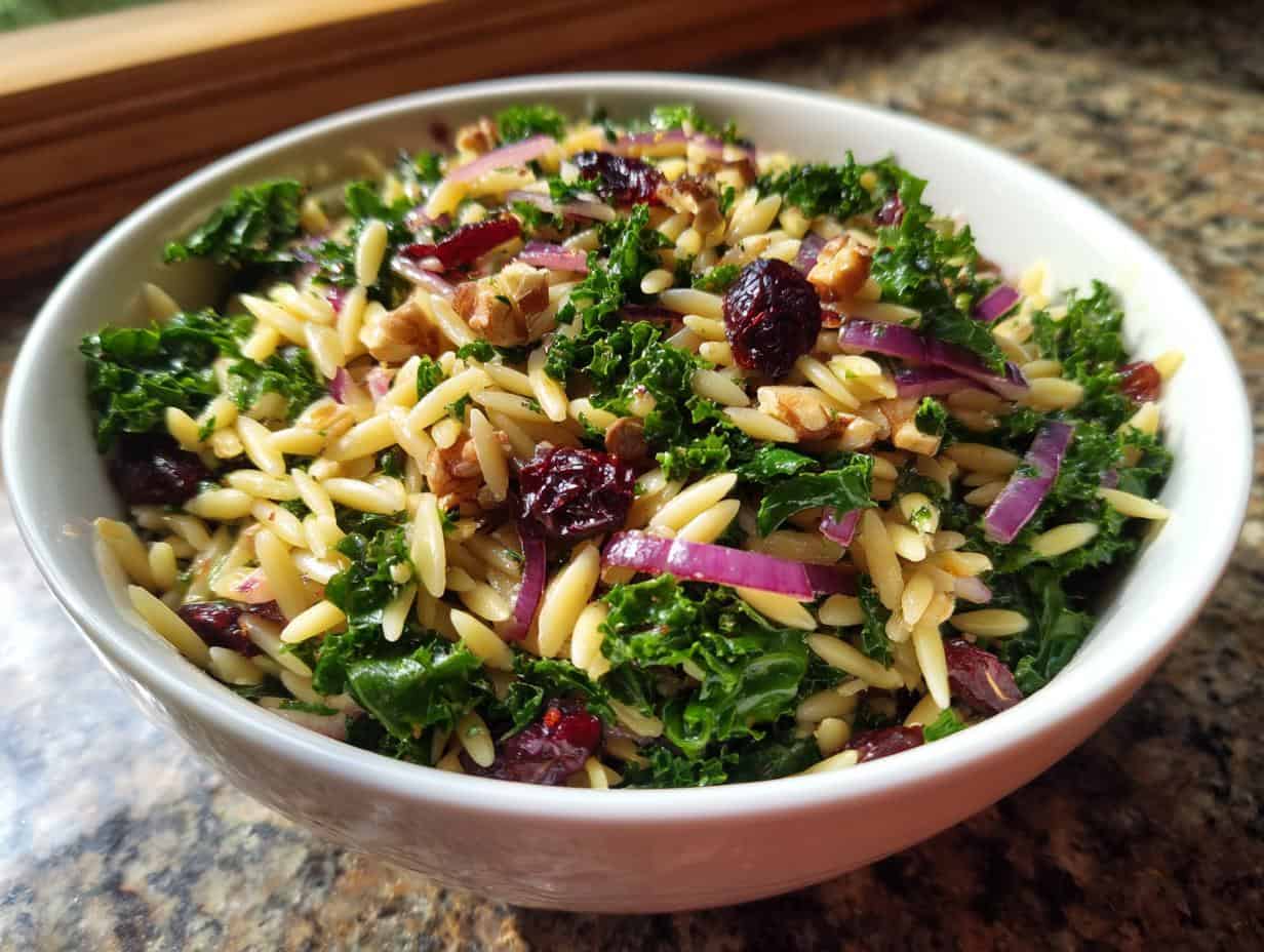 Vergiss schlechten Leckerer Grünkohl Orzo Salat 4 immer