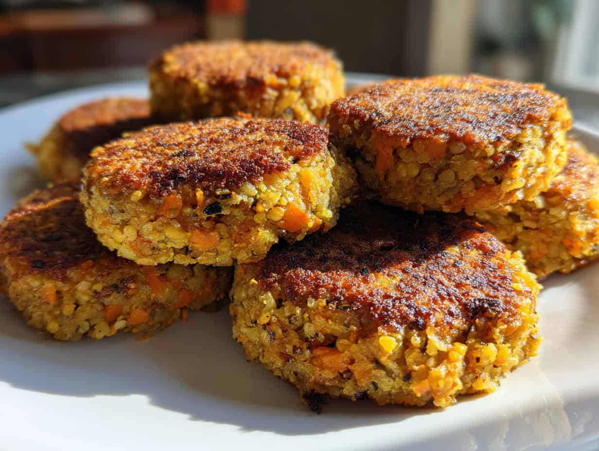 Fantastische Linsen Frikadellen mit Karotten: Nur 15 Minuten