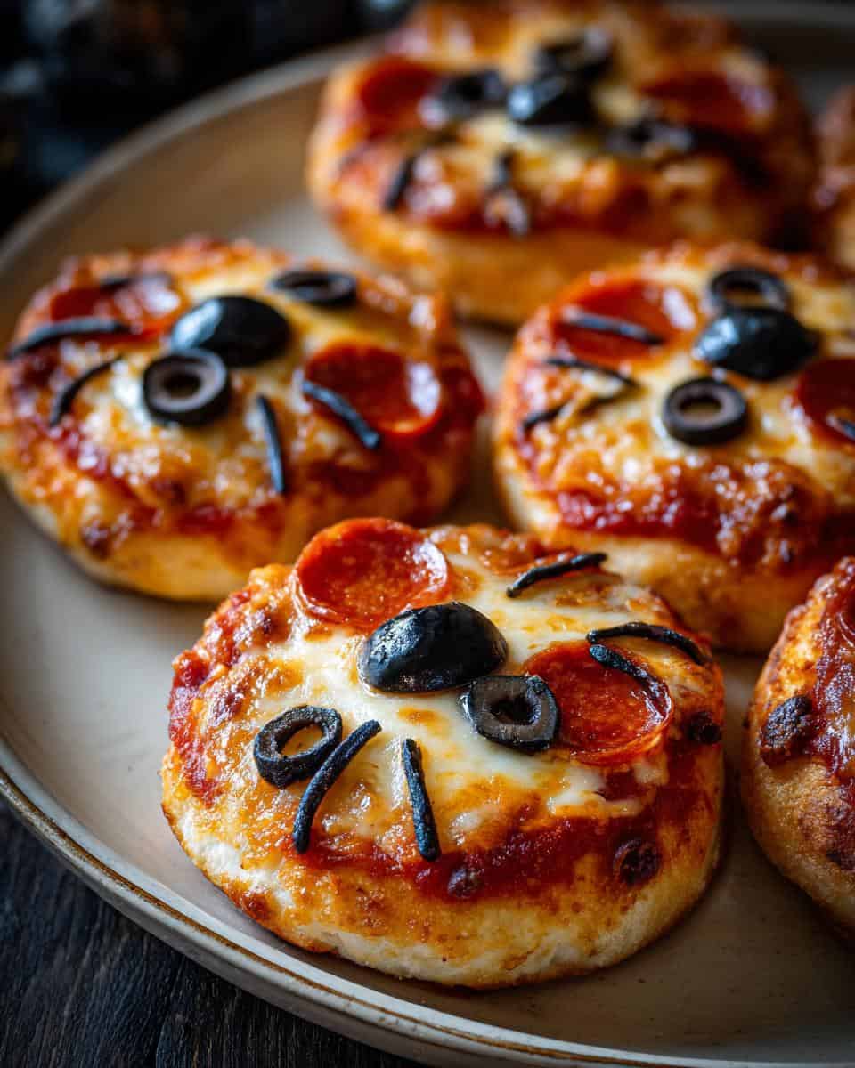Mini Spinnen Pizzen für gruselige Halloween-Feste - detail 3