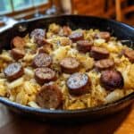 Perfekte Bratwurst-Kraut-Pfanne