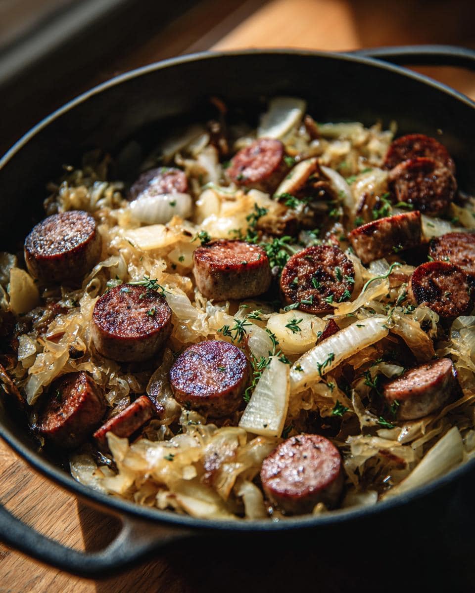 Perfekte Bratwurst-Kraut-Pfanne - detail 2