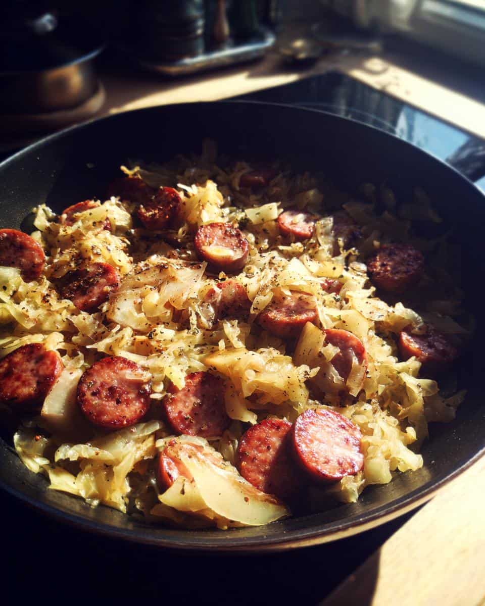 Perfekte Bratwurst-Kraut-Pfanne - detail 3