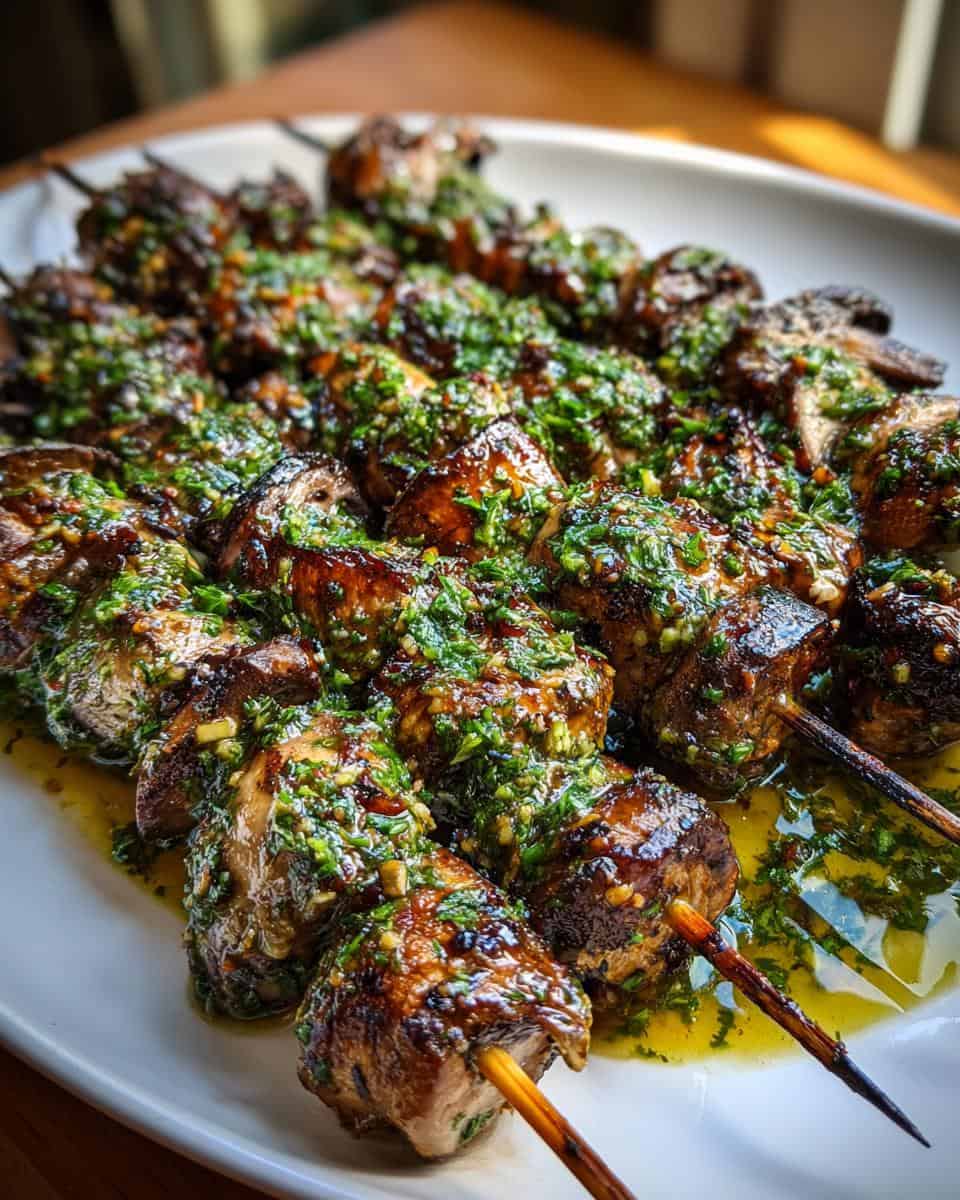 Pilzspieße mit Kräutern und Marinade - detail 2