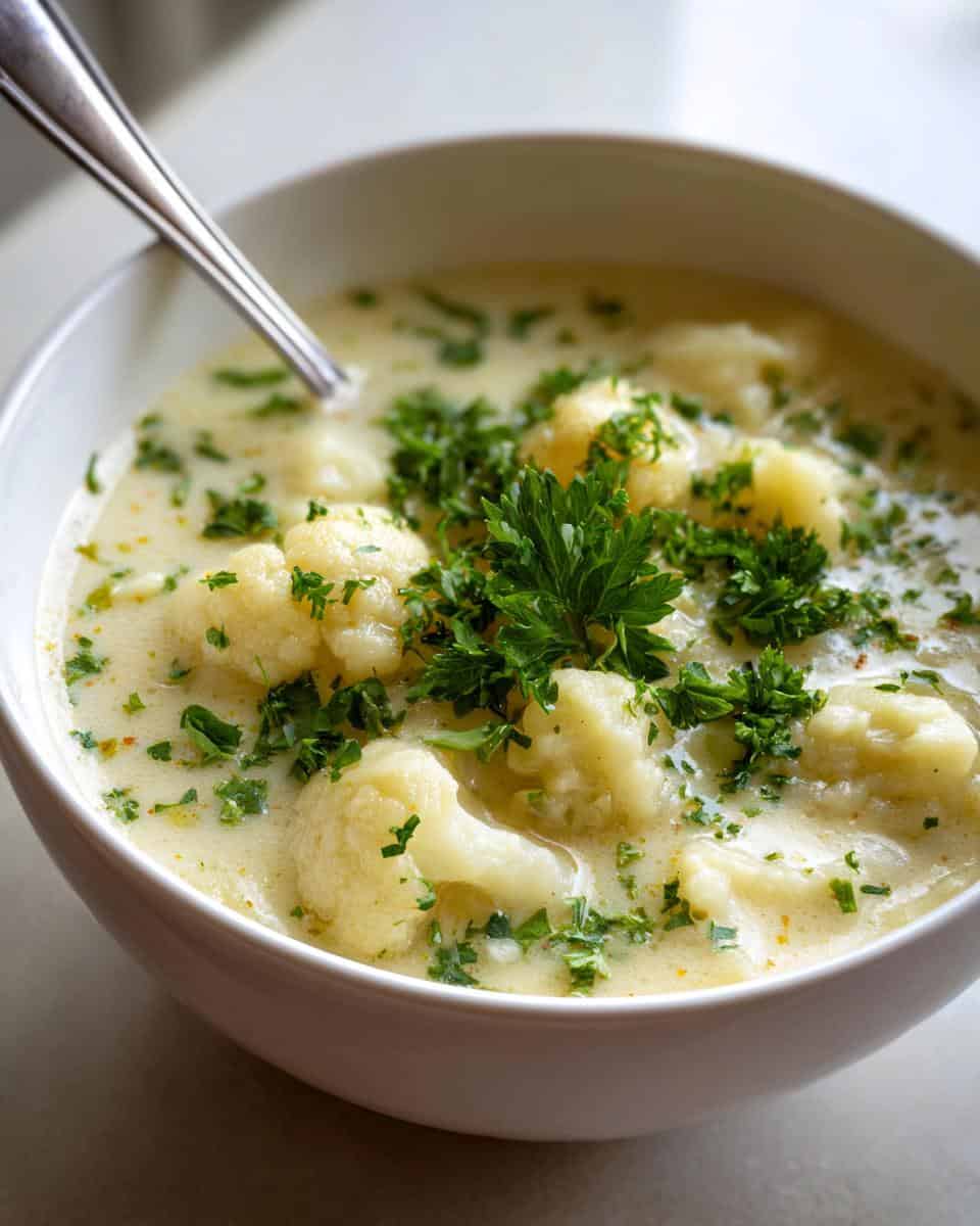 Samtige Blumenkohlsuppe - detail 2