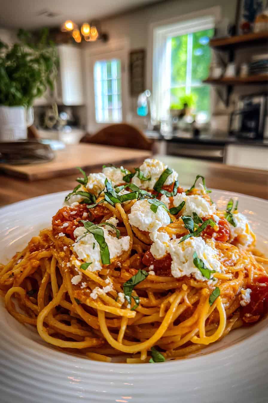 Trauriges Tomate Ricotta Nudeln Rezept einfach in 30 Minuten