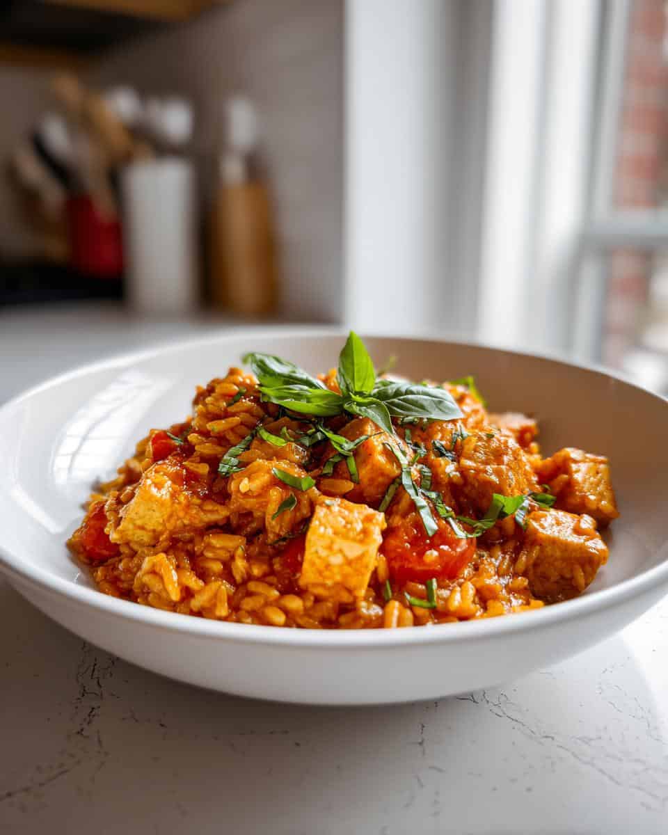 Tomaten Orzo mit Tofu - detail 1