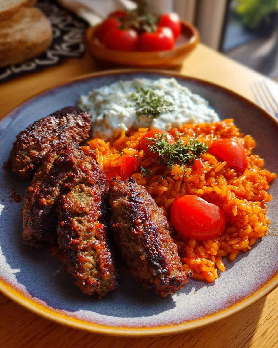 Vegane Cevapcici mit Tomaten-Kritharaki & Tzatziki - detail 3