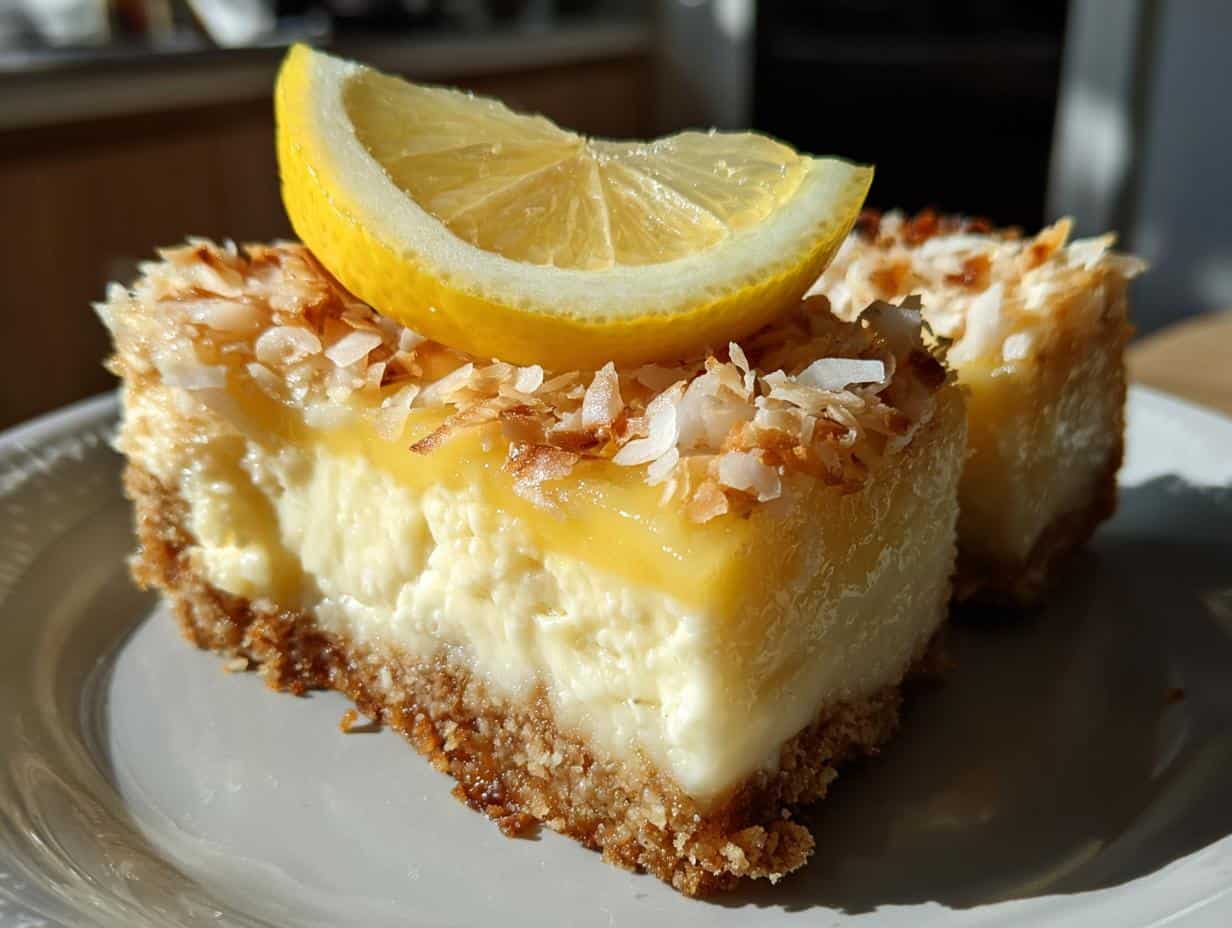 Zitronen Flocken Schnitte leicht: 2 Stunden Glückseligkeit