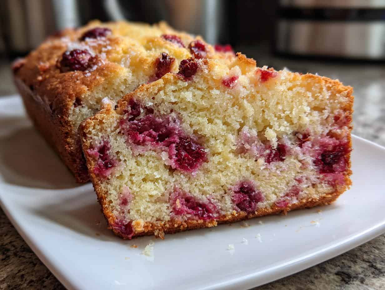 Verlockender Zitronen Kastenkuchen mit Beeren in 60 Min