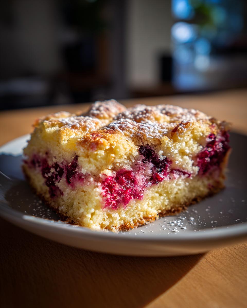Zitronenkuchen vom Blech beerige Kokosraspel - detail 1
