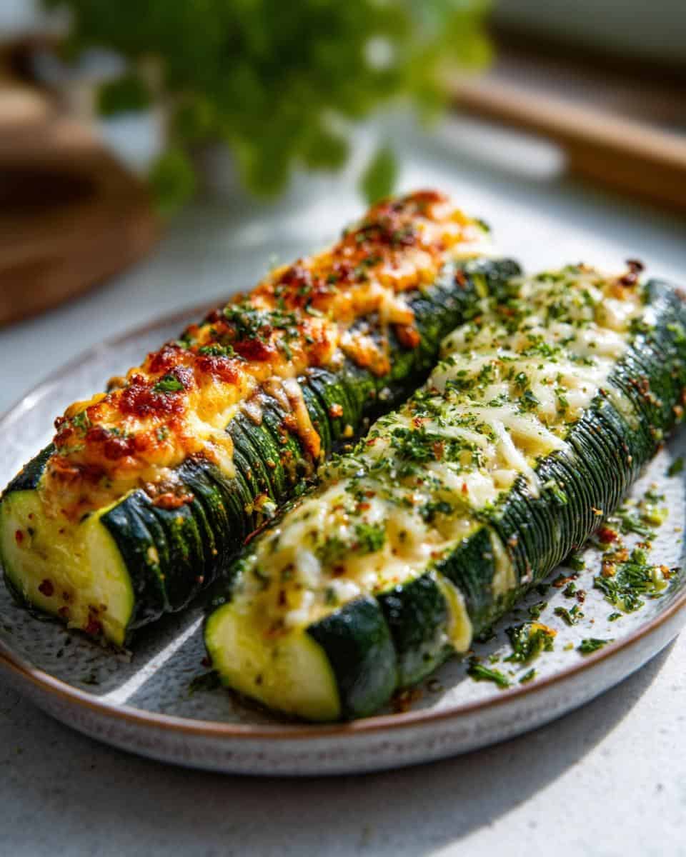 Zweierlei Hasselback Zucchini Genuss - detail 3