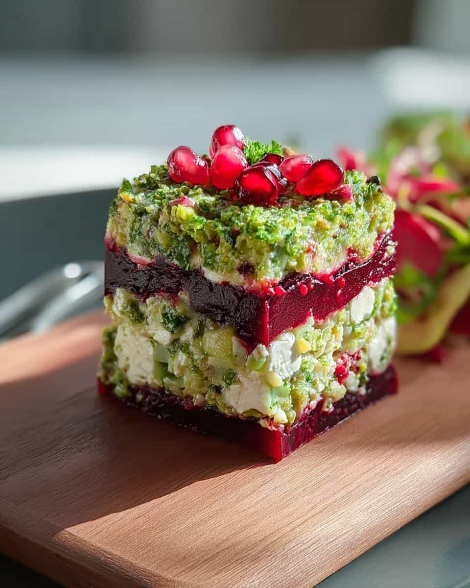 Brokkoli Tatar mit Granatapfel und Ziegenfrischkäse - detail 1