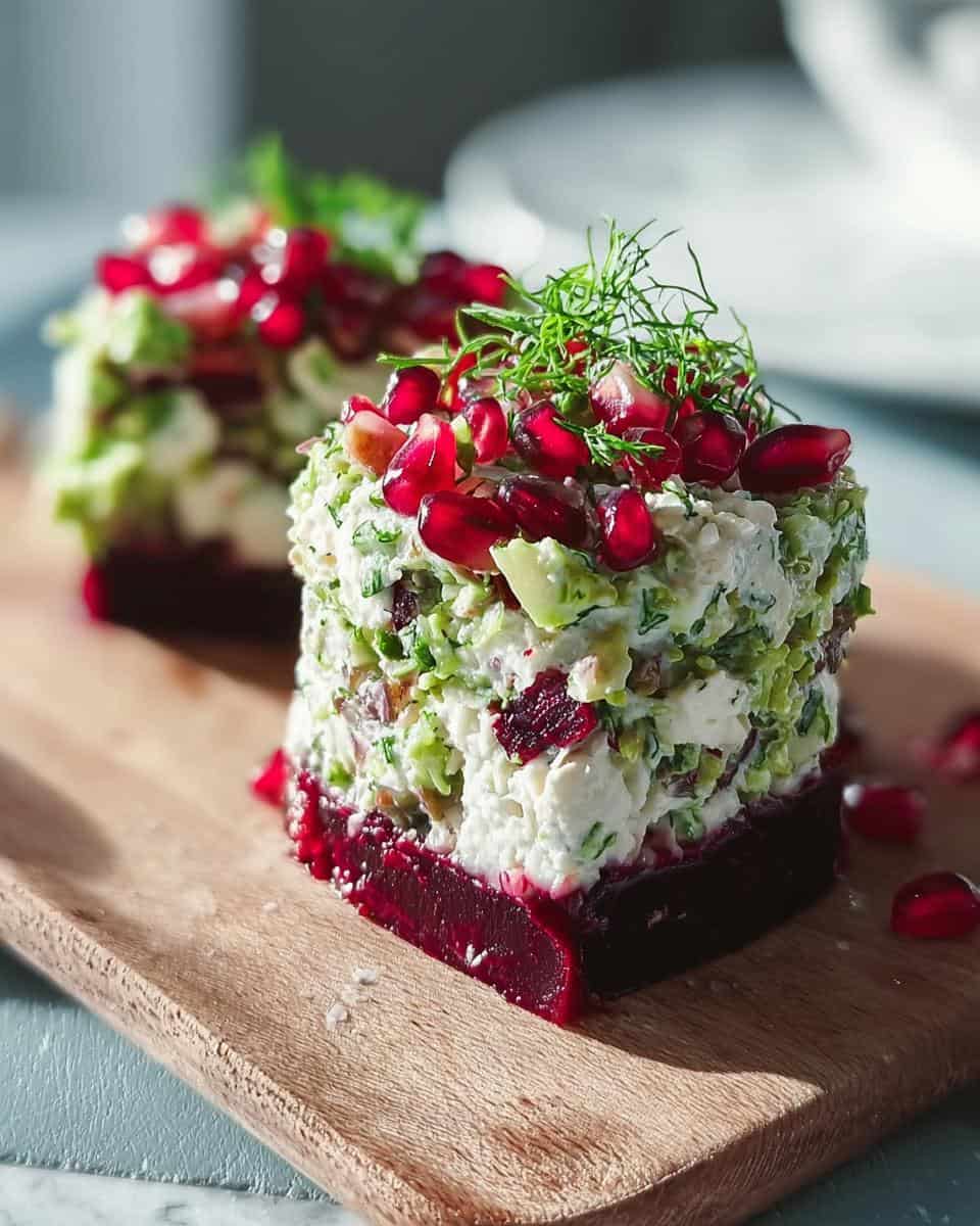 Brokkoli Tatar mit Granatapfel und Ziegenfrischkäse - detail 3