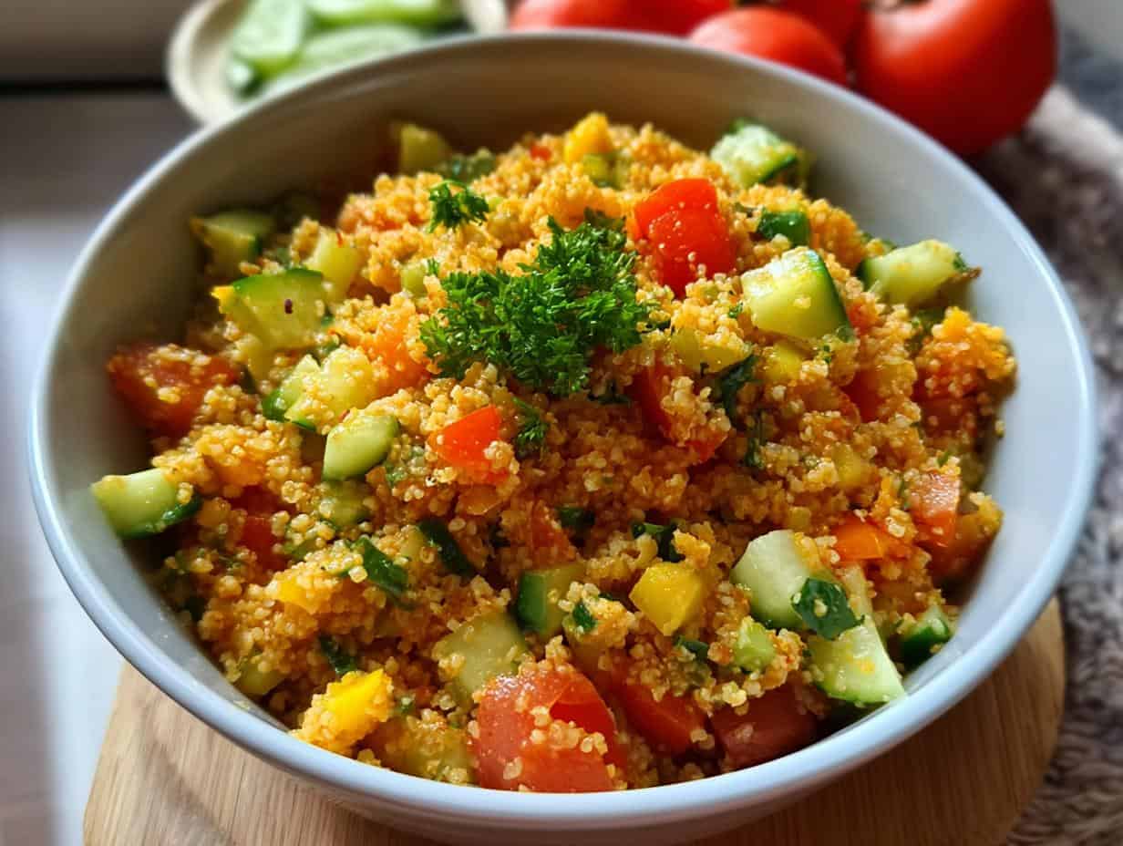 Verdammt leckerer Bulgur Salat in nur 20 Minuten