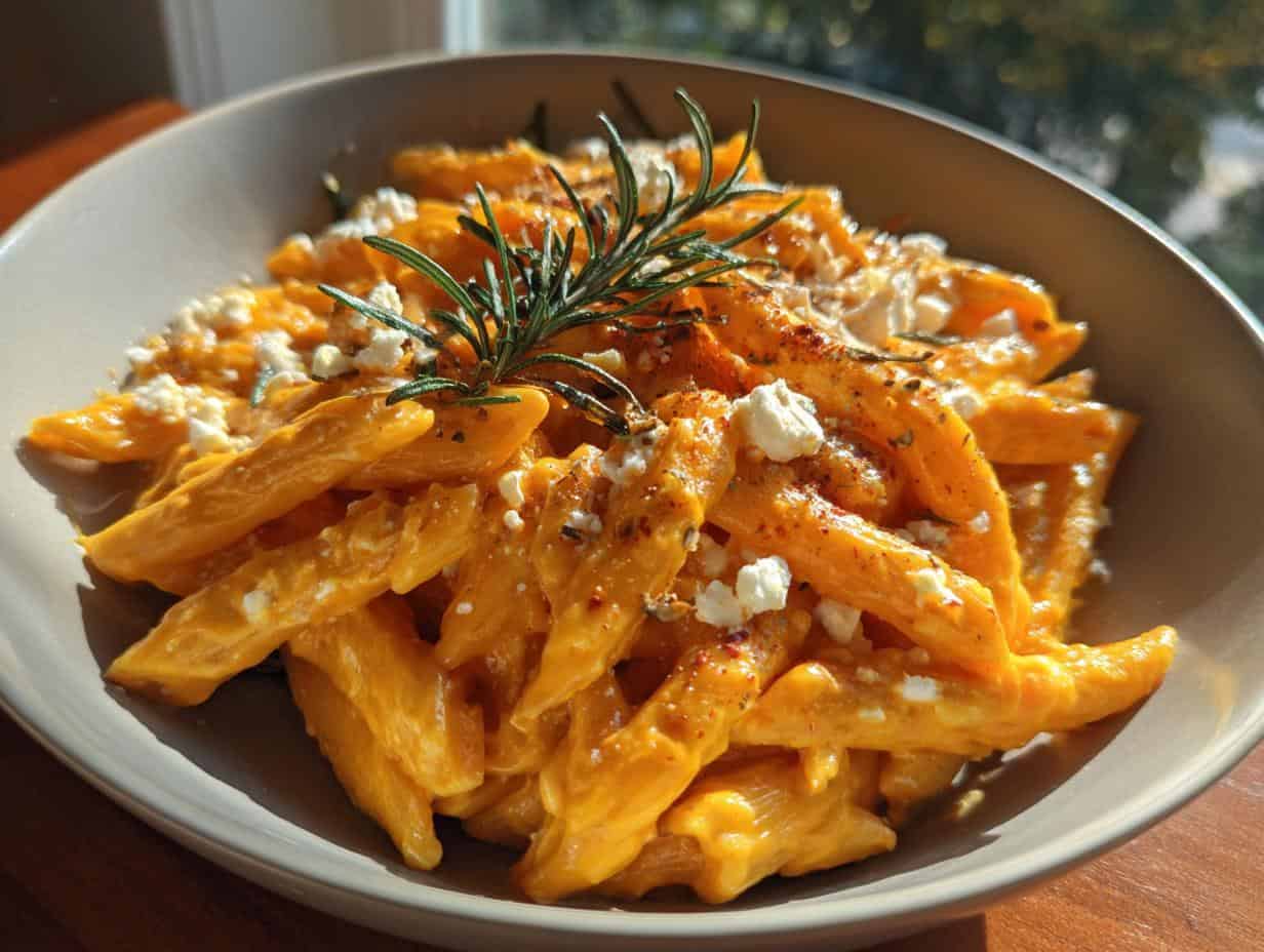 Cremige Kürbis Feta Pasta: 20 Min Glück ohne Reue