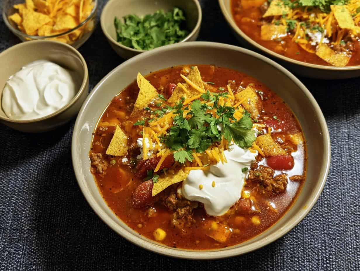 Unglaublich Leckere Taco Suppe in Nur 25 Minuten