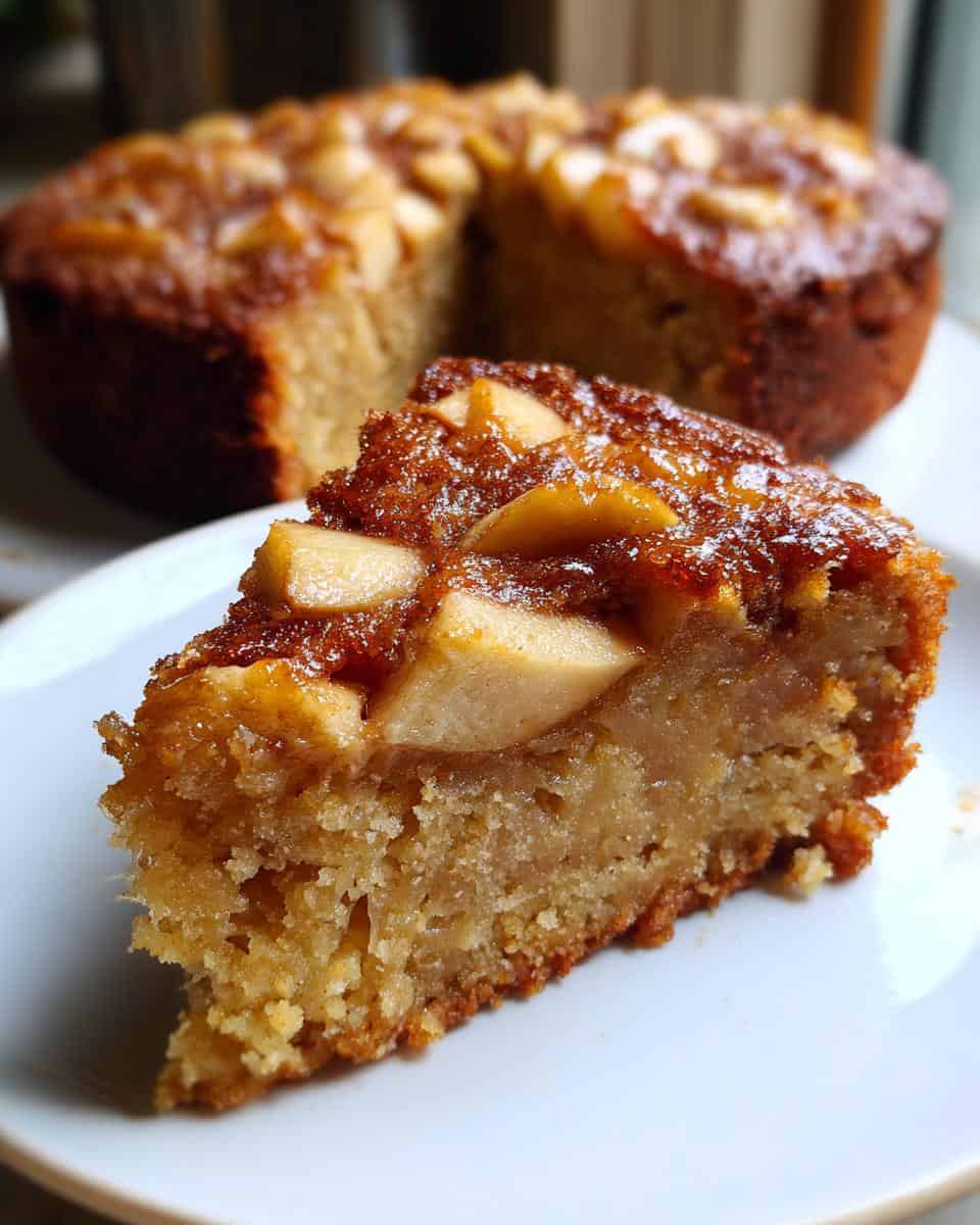 Glutenfreier Apfelkuchen mit Mandelmehl ohne Zucker - detail 3