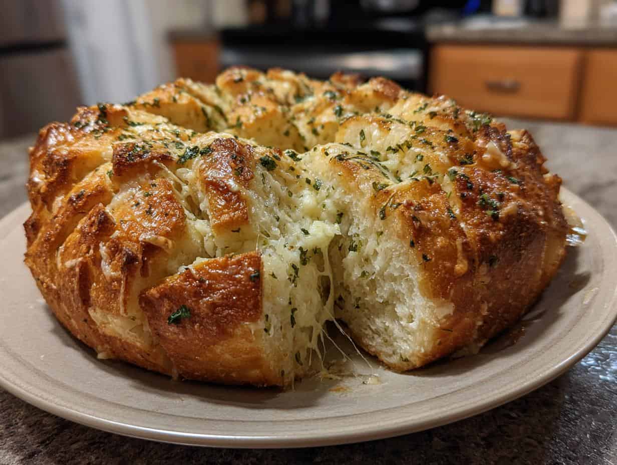 Unglaublich: Knoblauch-Parmesan Pull-Apart Bread in 20 Min