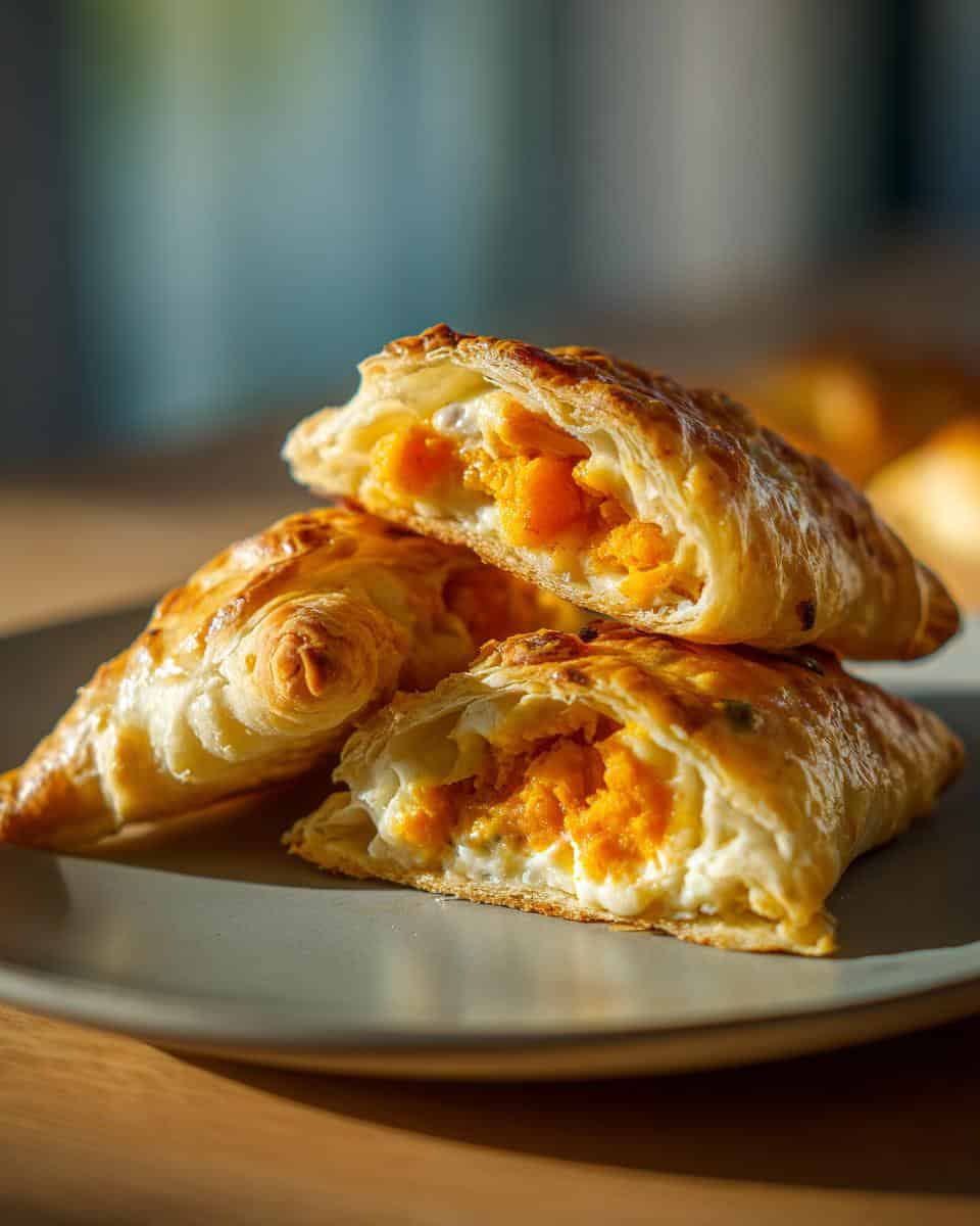 Kürbistaschen mit Blätterteig Camembert - detail 1