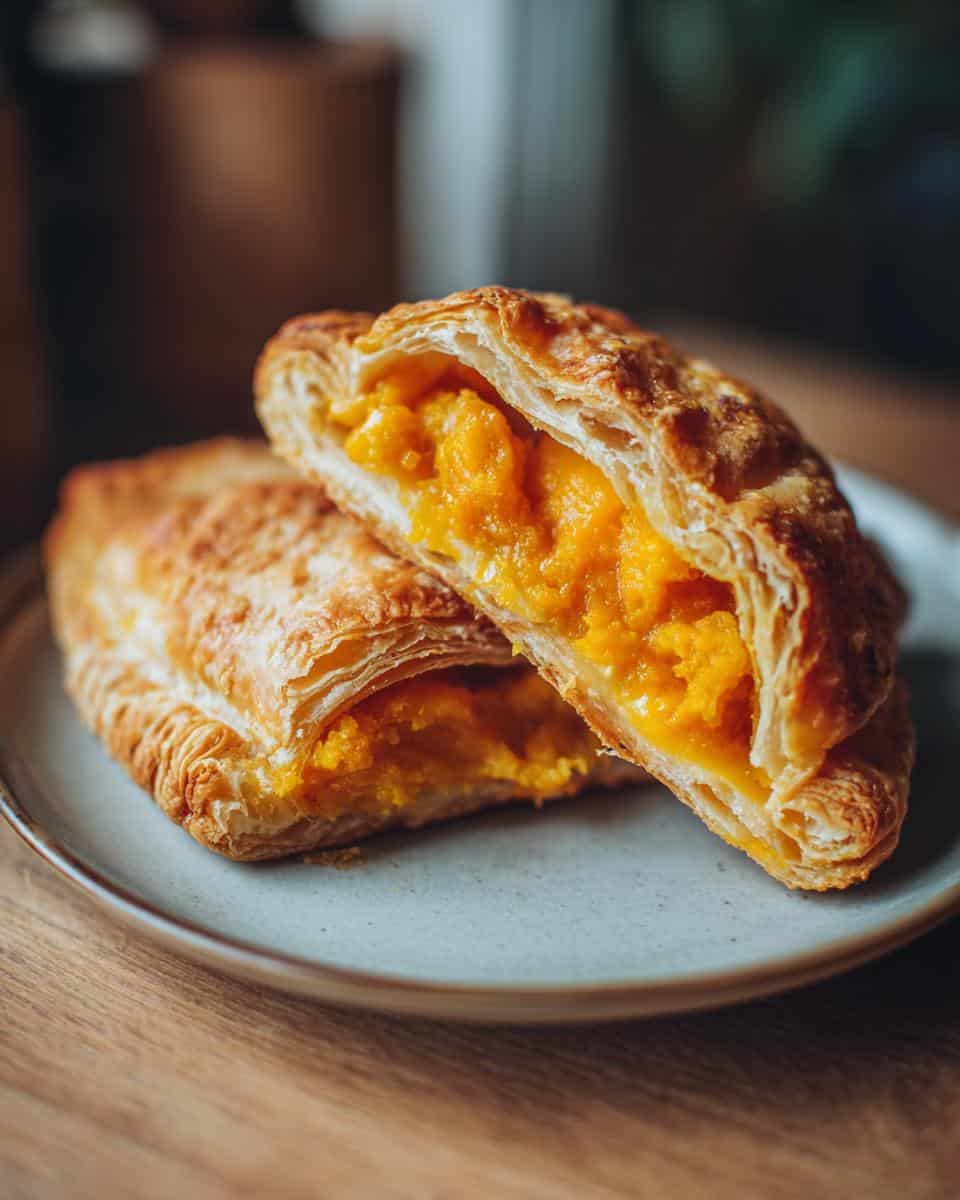 Kürbistaschen mit Blätterteig Camembert - detail 2