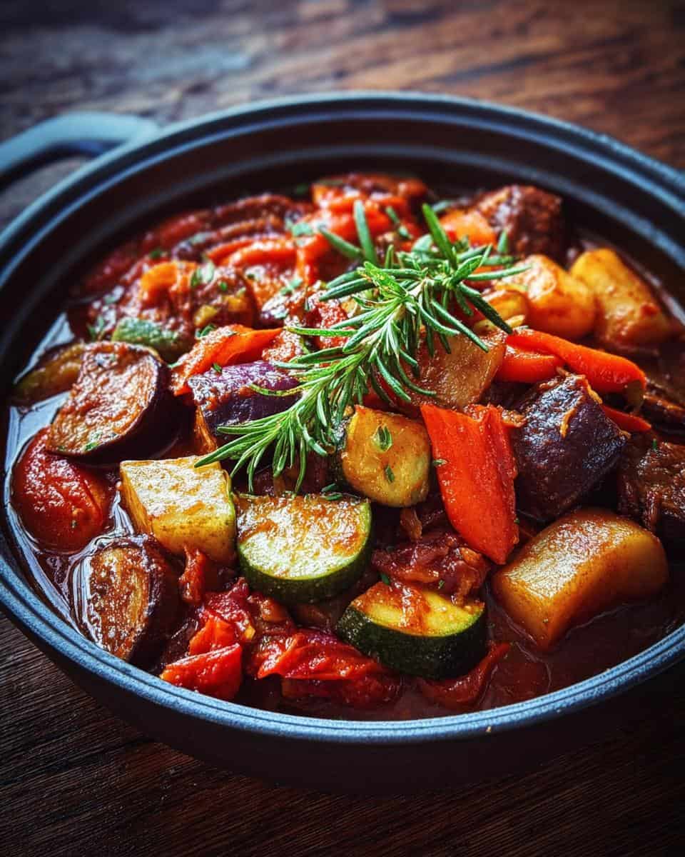 Mediterraner Gemüseeintopf mit Rosmarin einfach selber machen - detail 2