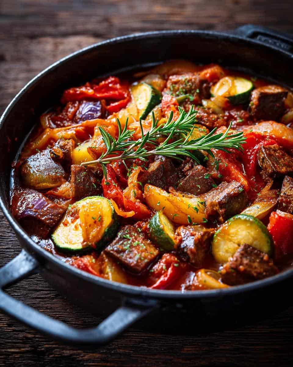 Mediterraner Gemüseeintopf mit Rosmarin einfach selber machen - detail 3