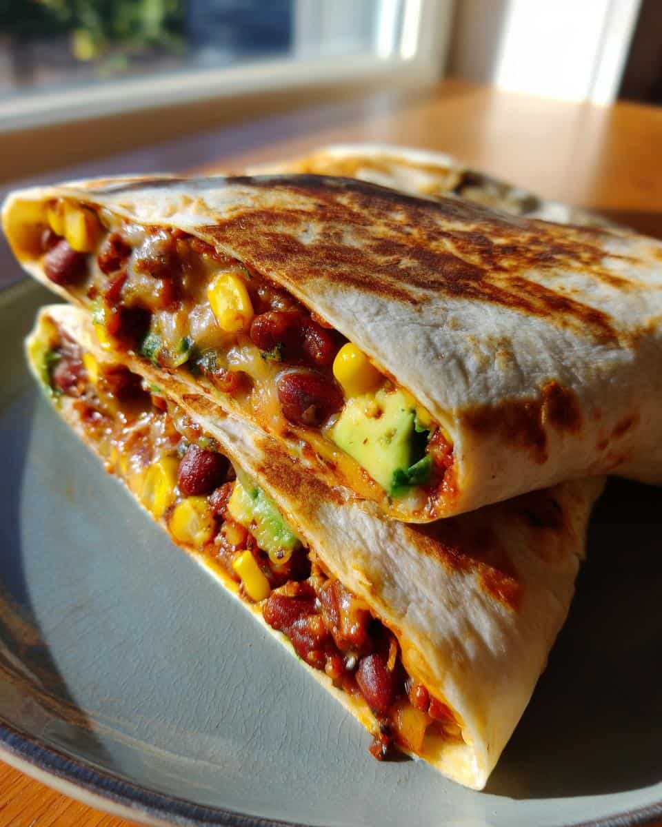 Mexikanische Wraps vegetarisch mit Kidneybohnen und Avocado - detail 1