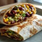 Mexikanische Wraps vegetarisch mit Kidneybohnen und Avocado