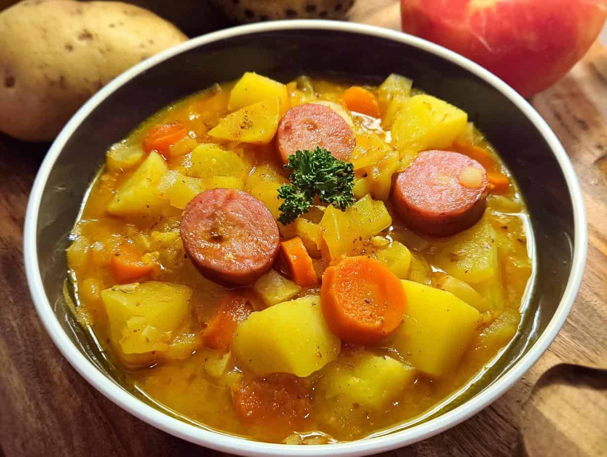 Schneller Eintopf: 22 Min Glück mit Kartoffeln & Wurst