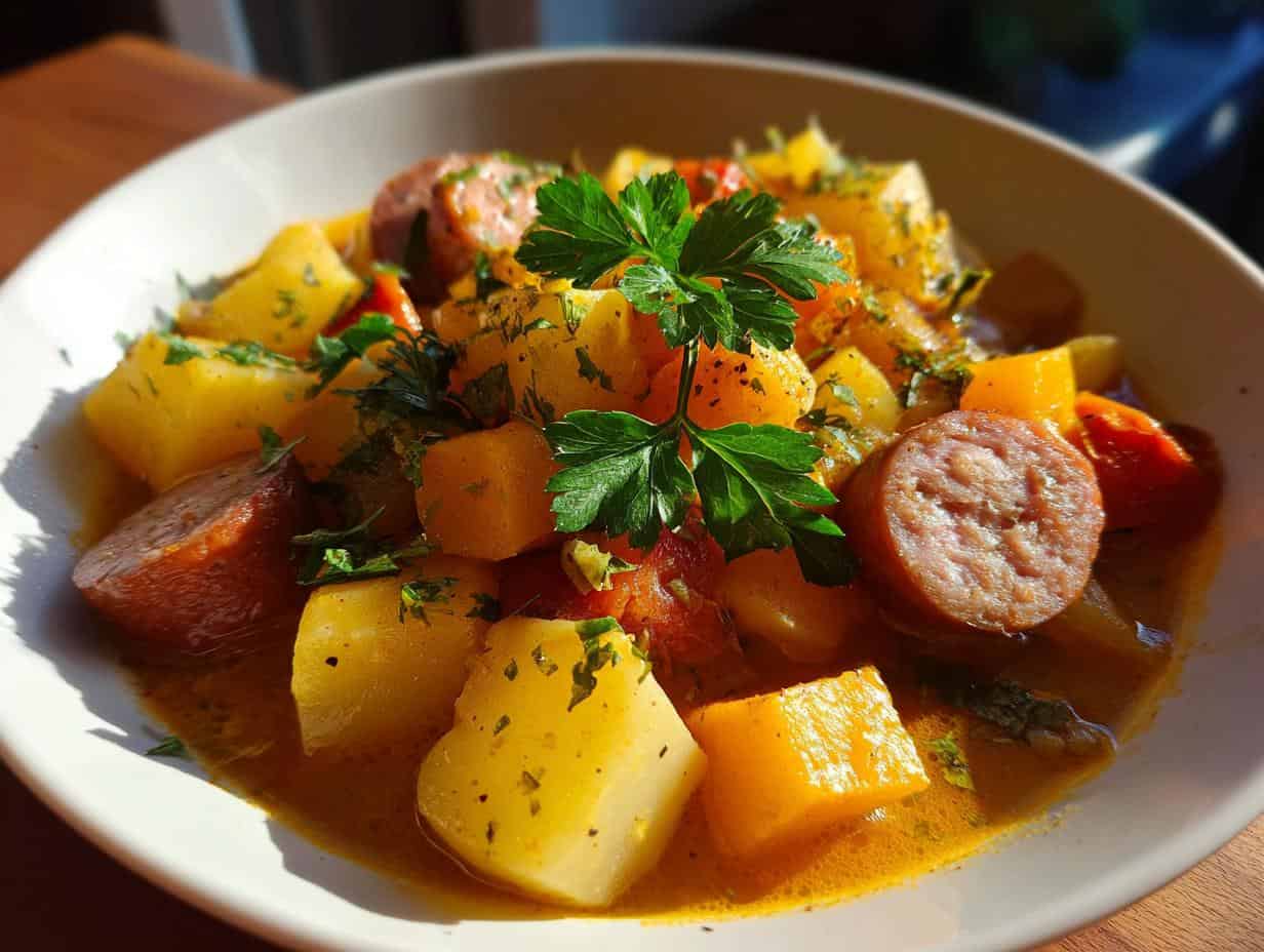 Schneller Kartoffel Kürbis Eintopf: 20 Min Glück!