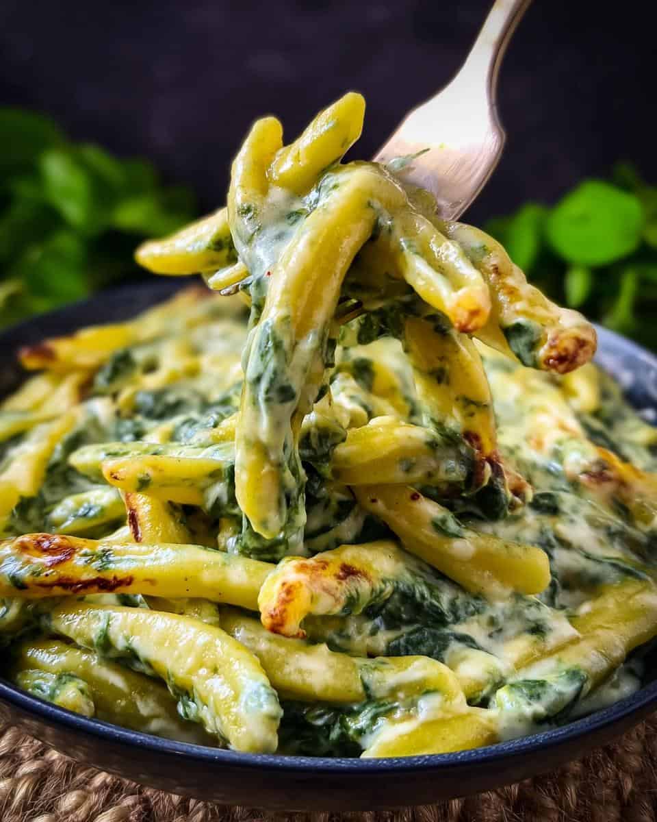 Schupfnudeln in Spinat-Käse-Sauce - detail 2