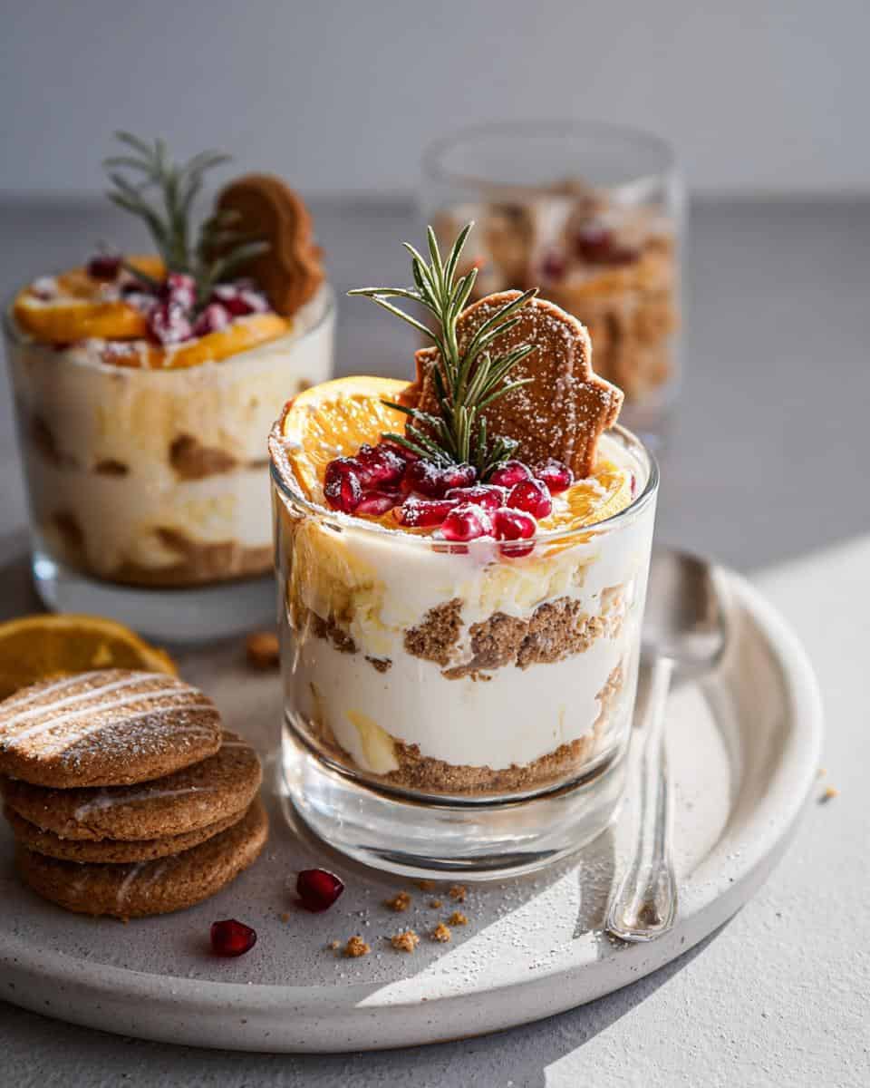 Spekulatiuscreme mit Orange im Glas - detail 1