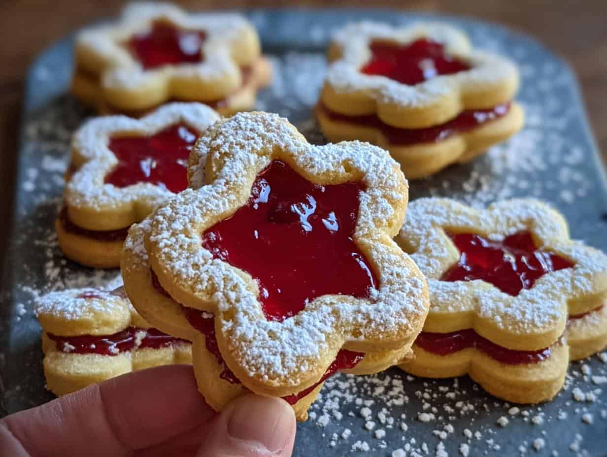 Spitzbuben Plätzchen: 3 Zutaten zum Glücklichsein