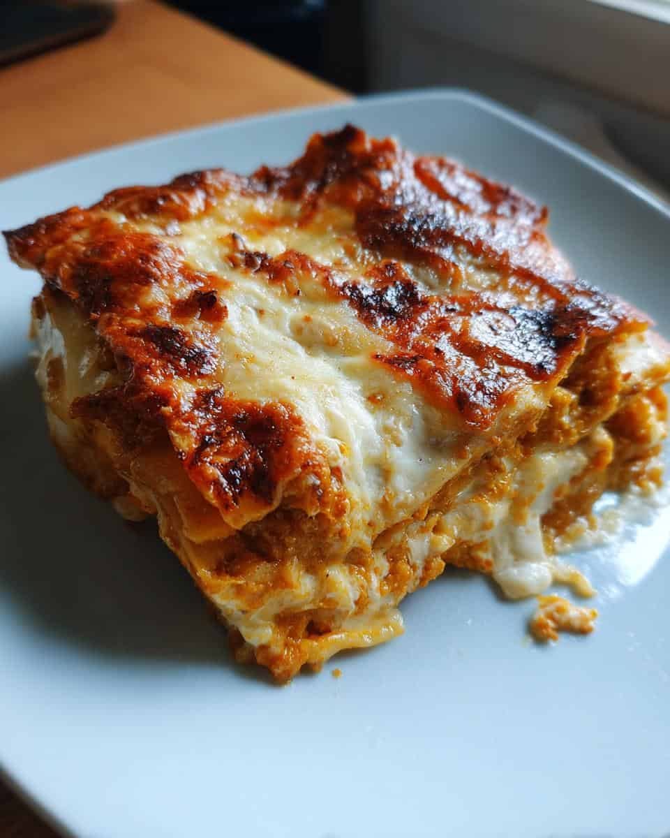 Vegetarische Kürbis Lasagne mit Hokkaido - detail 3