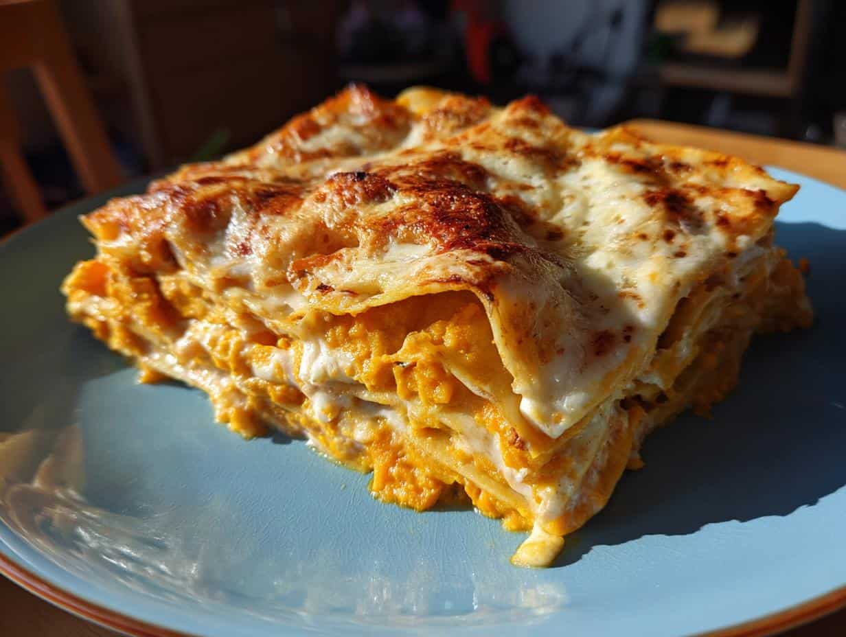 Vegetarische Kürbis Lasagne mit Hokkaido: Verdammt Lecker