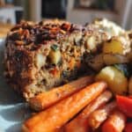 Vegetarischer Nussbraten & Ofengemüse