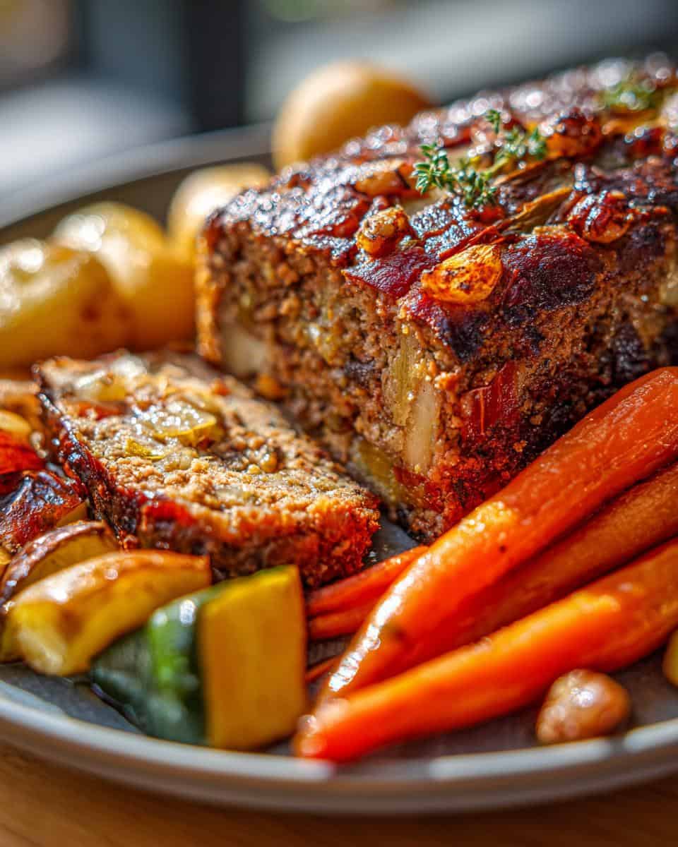 Vegetarischer Nussbraten & Ofengemüse - detail 3