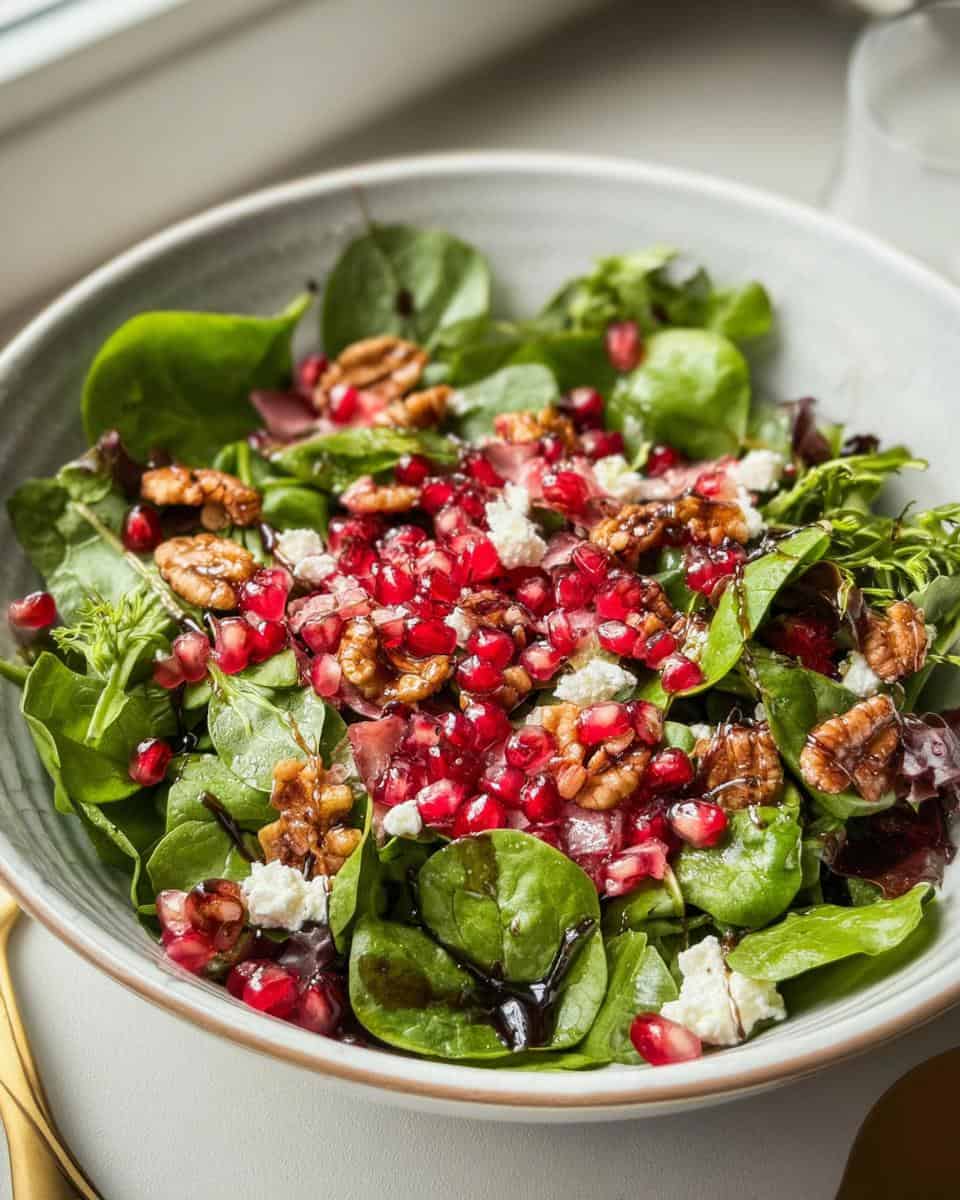 Weihnachtlicher Salat mit Granatapfel und Feta - detail 1