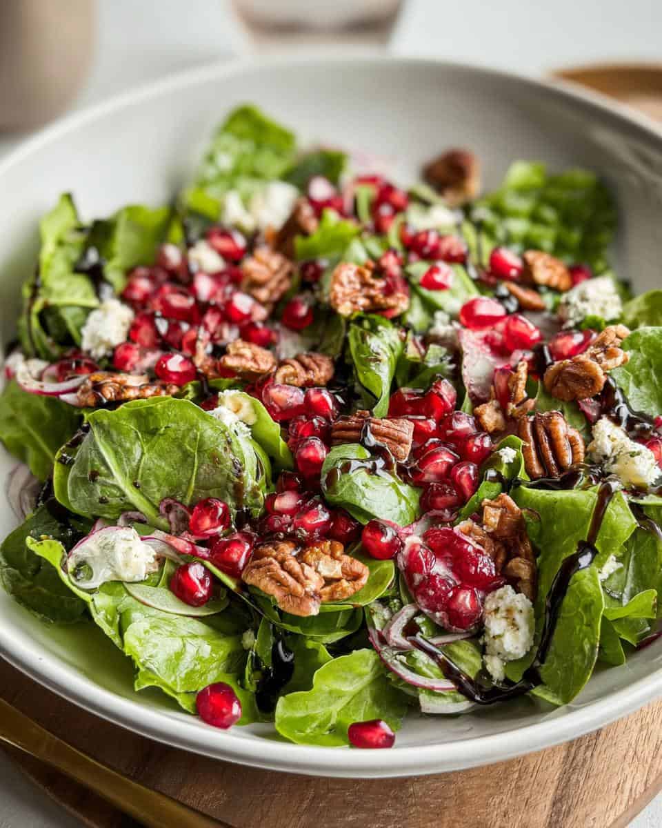 Weihnachtlicher Salat mit Granatapfel und Feta - detail 3